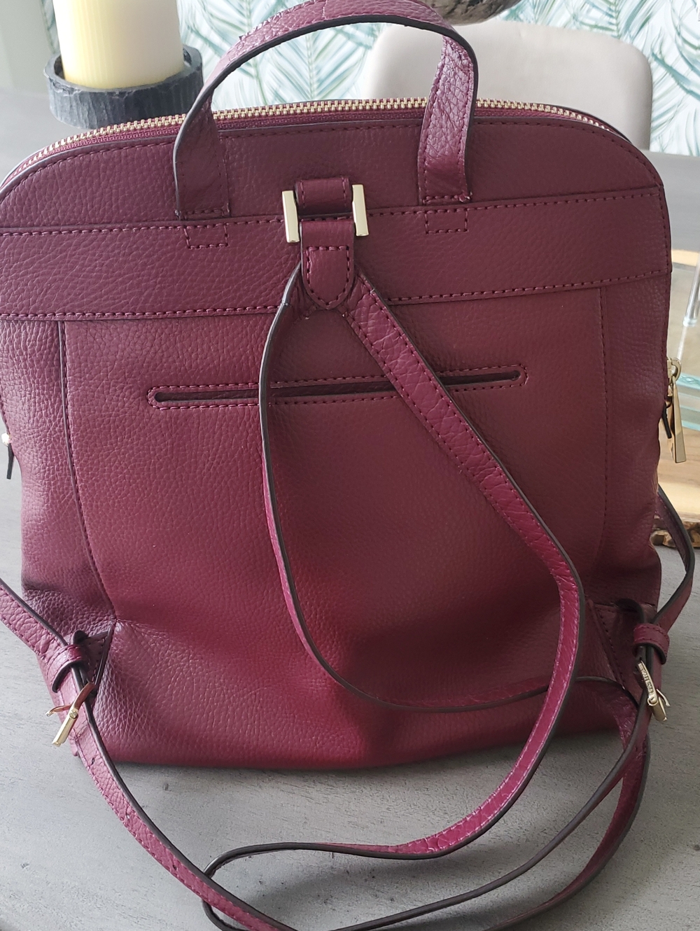 Michael Kors- NWOT Burgandy Backpack, Flawless Condition - Picture 4 of 7